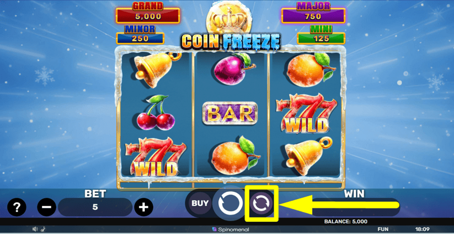 Coin Freeze Hold And Hit 3x3 Autoplay Feature