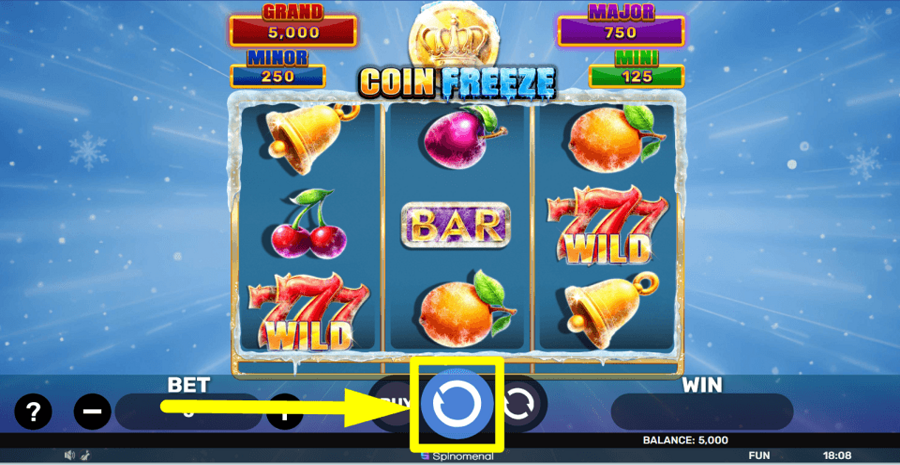 Coin Freeze Hold And Hit 3x3 Spin Button