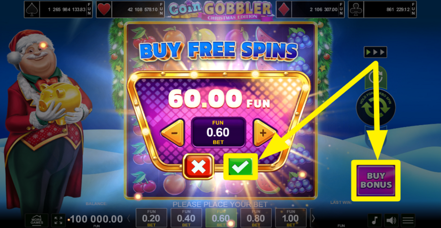 Coin Gobbler Christmas Edition Buy Bonus