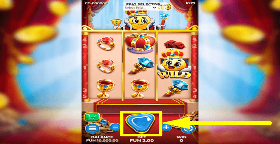 Coin King Beto Spin Button