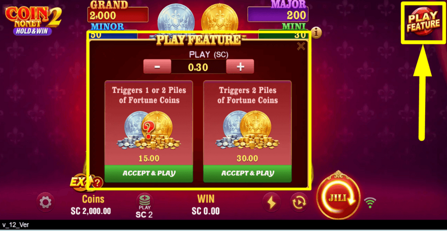 Coin Nonet 2 Hold And Win Play Feature