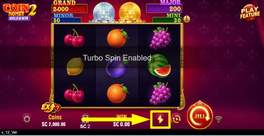 Coin Nonet 2 Hold And Win Turbo Feature