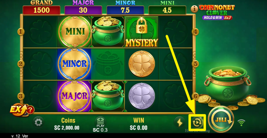 Coin Nonet Clover 4x4 Hold And Win Autoplay