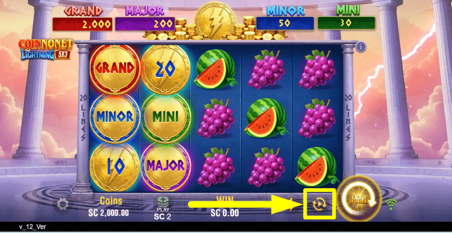 Coin Nonet Lightning Autoplay Feature