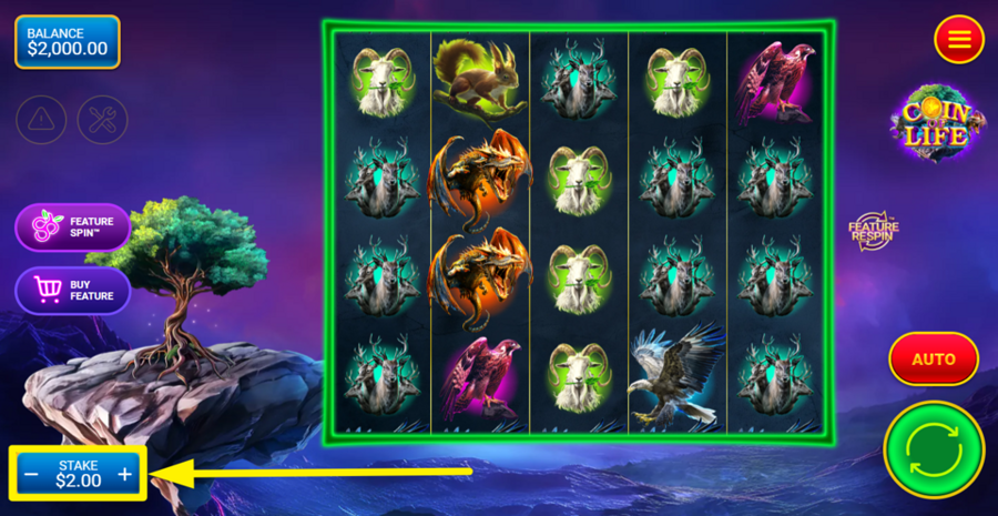 Coin Of Life Adjust Bet