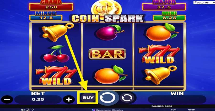 Coin Spark Hold And Hit 3x3 Buy Bonus