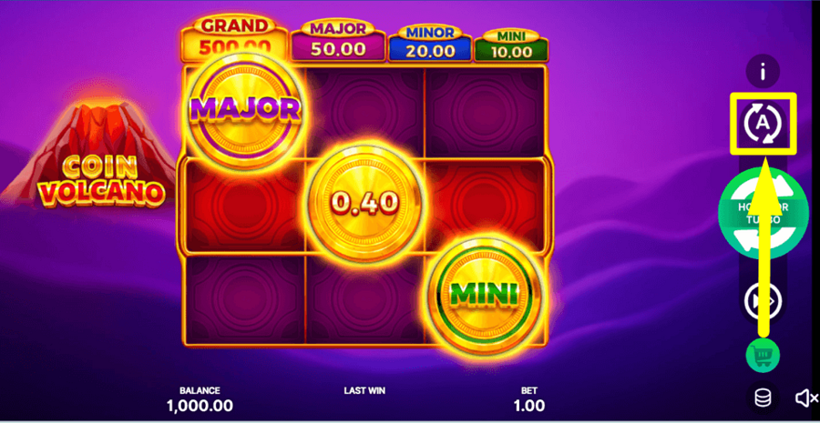 Coin Volcano 2 Hold And Win Autoplay Feature