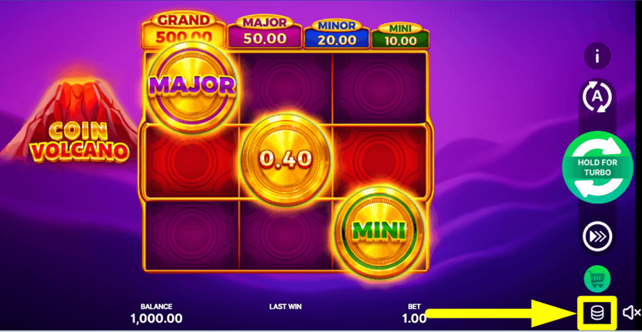 Coin Volcano 2 Hold And Win Bet Value