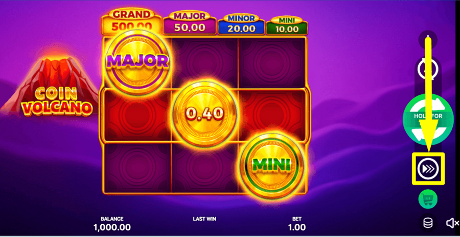 Coin Volcano 2 Hold And Win Turbo Feature
