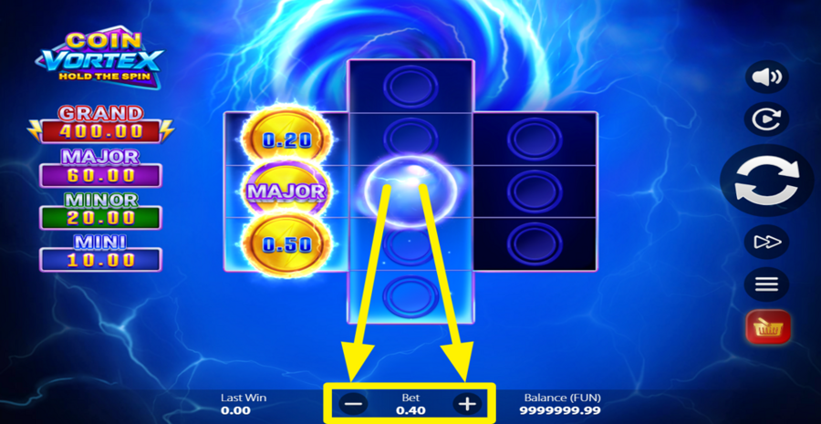 Coin Vortex Hold The Spin Adjust Bet