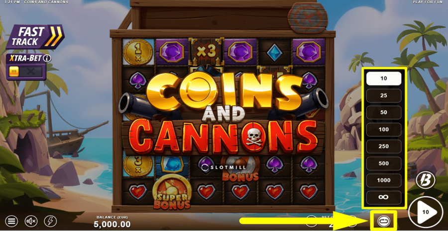 Coins And Cannons Autoplay Feature