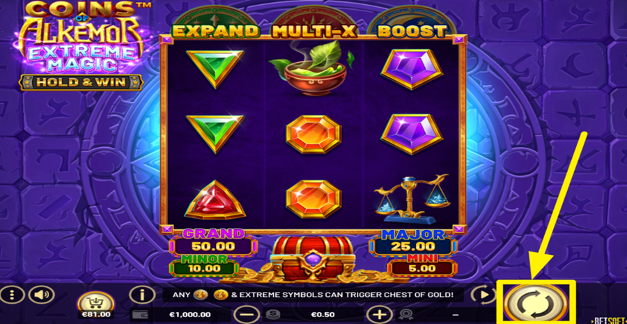 Coins Of Alkemor Extreme Magic Hold And Win Spin