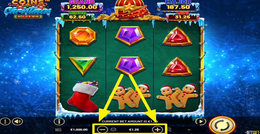 Coins Of Christmas Hold And Win Adjust Bet