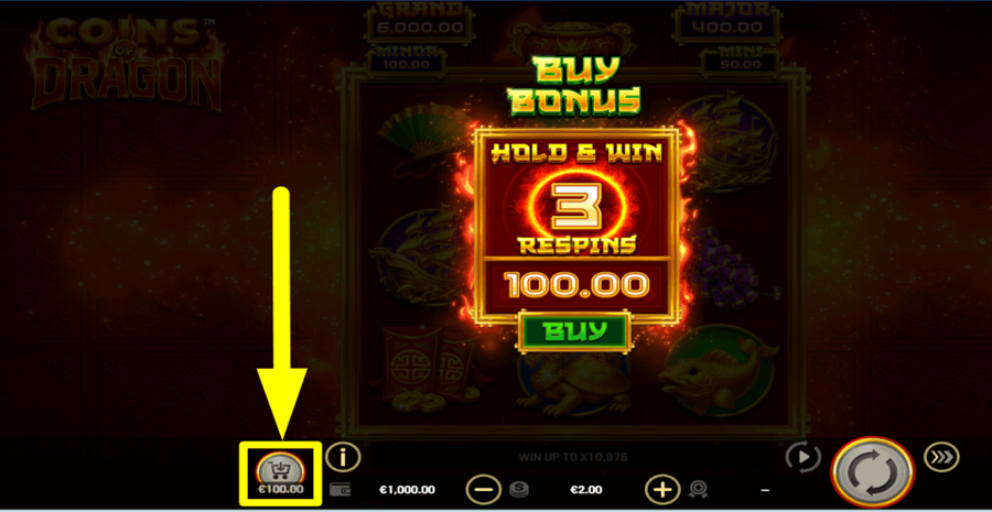 Coins Of Dragon Hold And Win Buy Feature