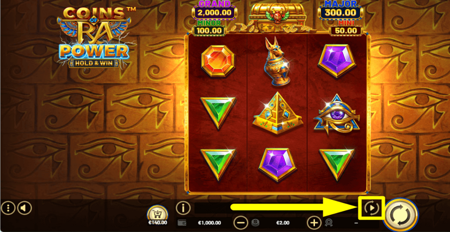 Coins Of Ra Power Hold And Win Autoplay Feature