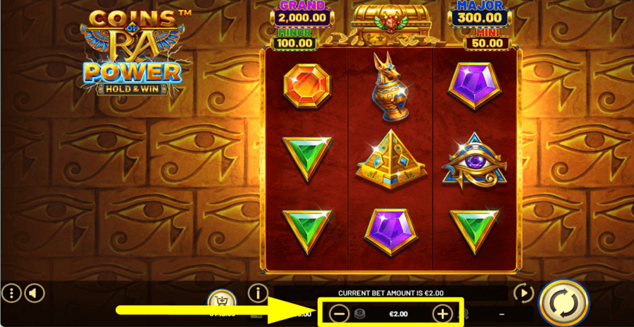 Coins Of Ra Power Hold And Win Bet Value