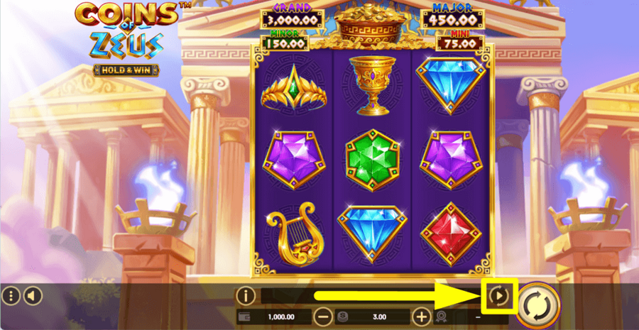 Coins Of Zeus Hold And Win Autoplay Feature