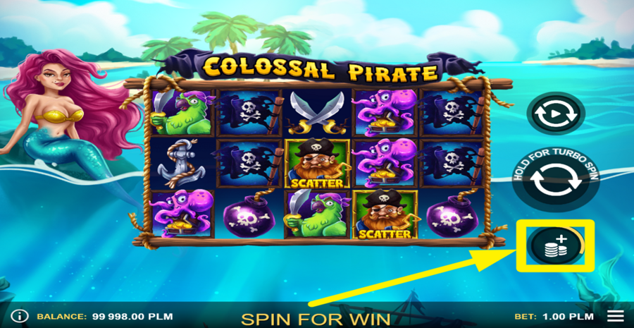 Colossal Pirate Adjust Bet