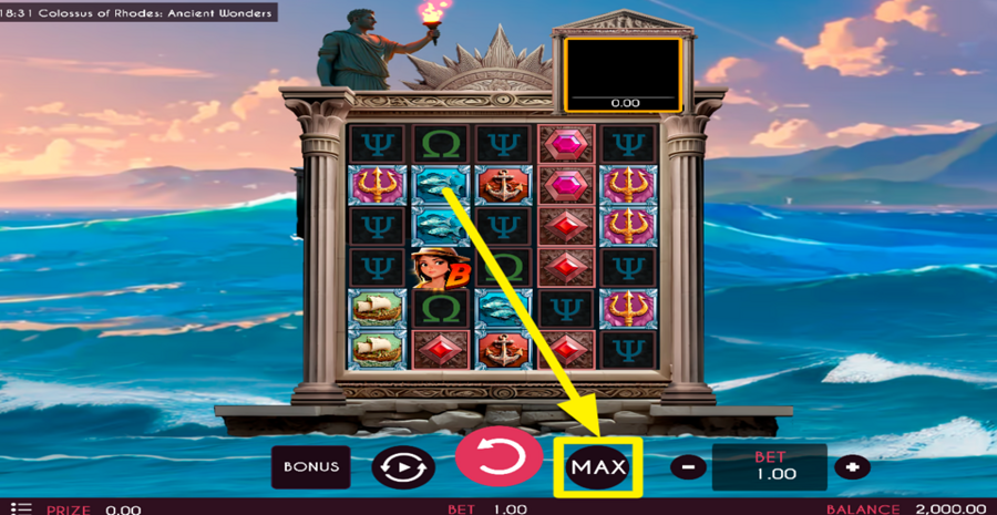 Colossus Of Rhodes Ancient Wonders Max Bet