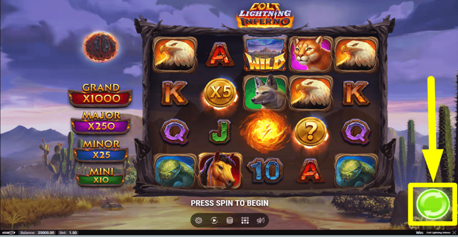 Colt Lightning Inferno Spin Button