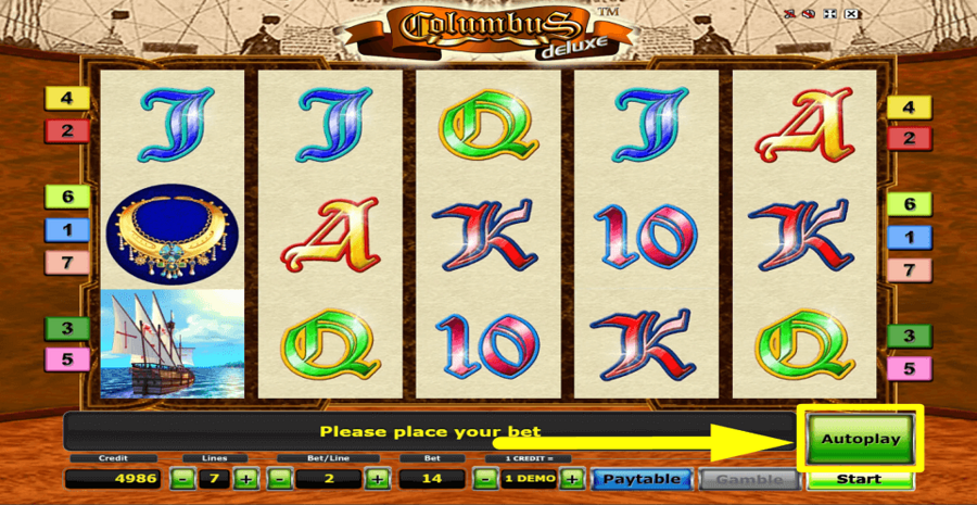 Columbus Deluxe Autoplay Feature