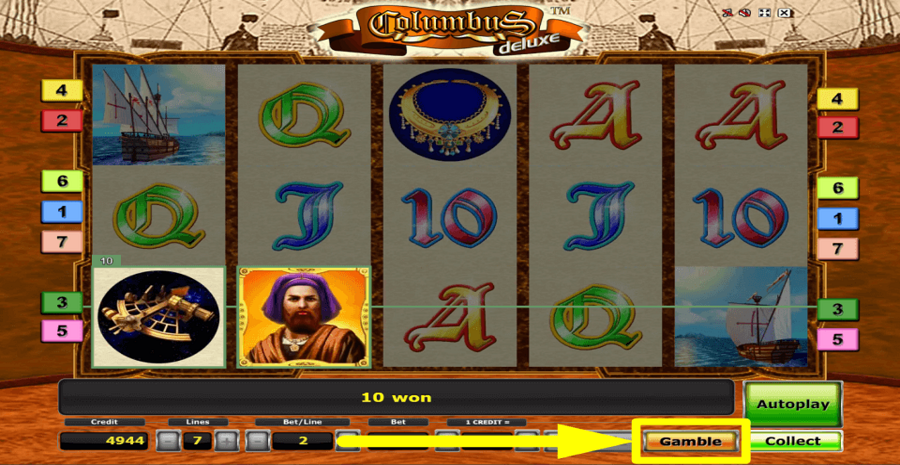 Columbus Deluxe Gamble Feature