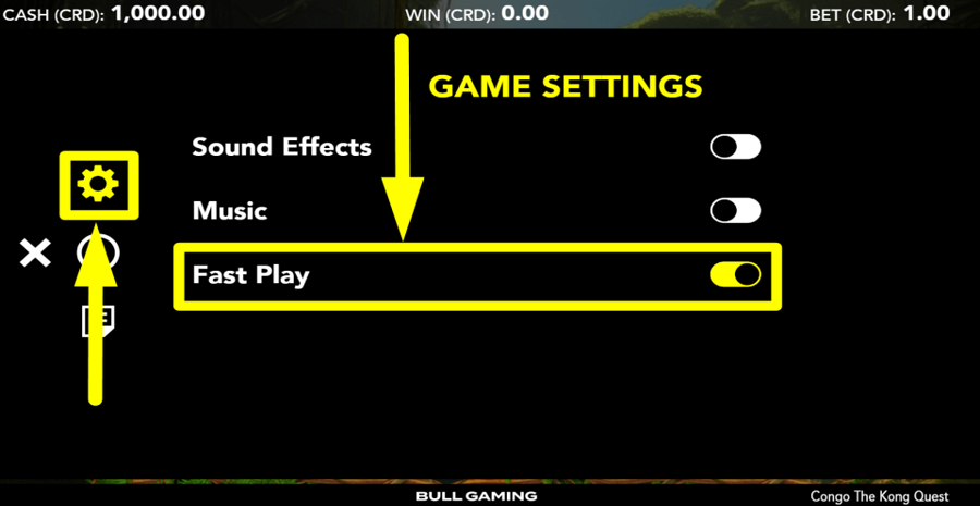 Congo The Kong Quest Fast Play Feature