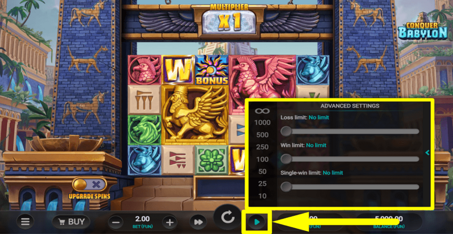 Conquer Babylon Autoplay Feature