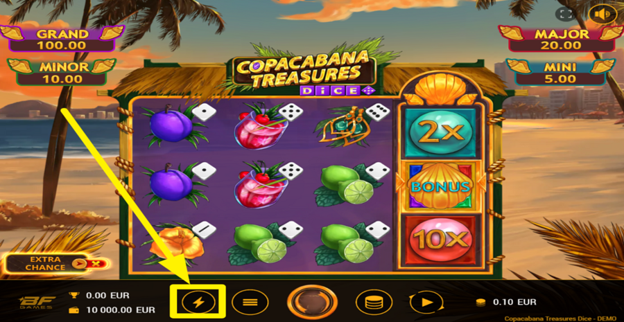 Copacabana Treasures Dice Turbo
