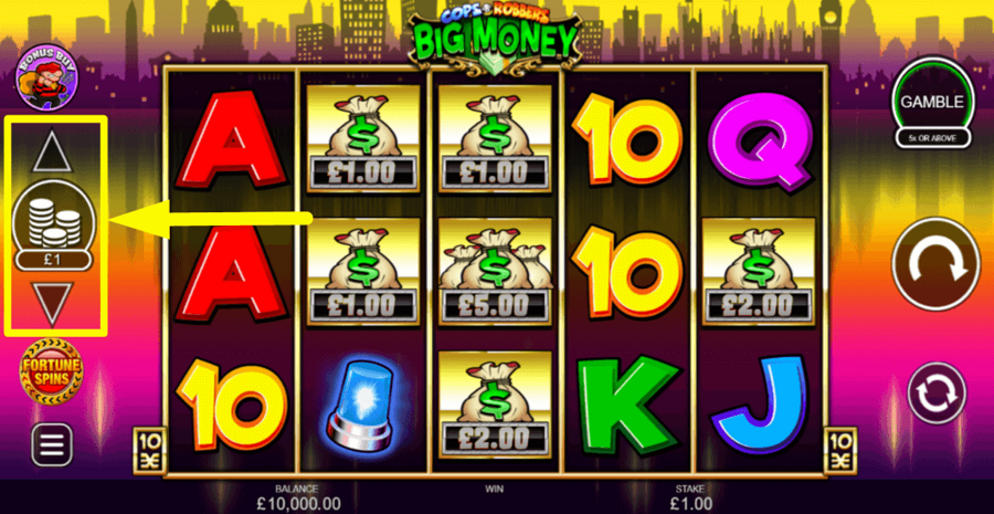 Cops N Robbers Big Money Bet Value