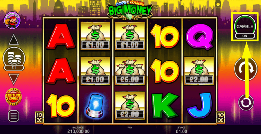 Cops N Robbers Big Money Gamble Feature