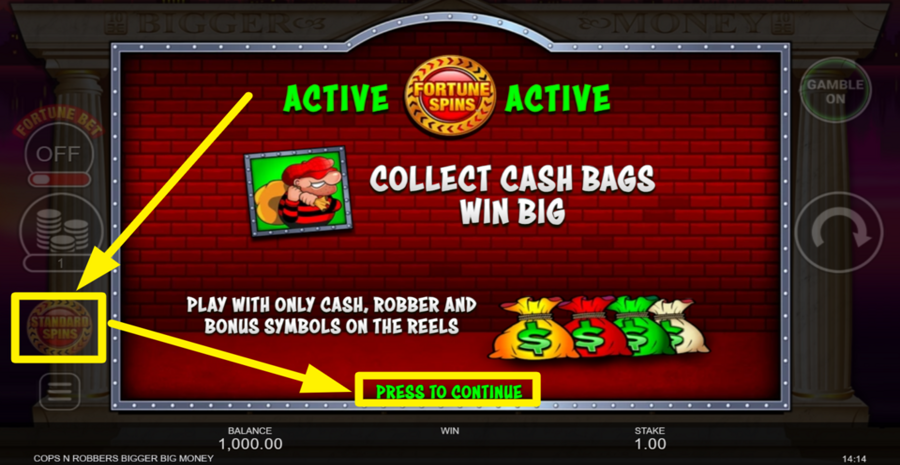 Cops N Robbers Bigger Big Money Fortune Spins