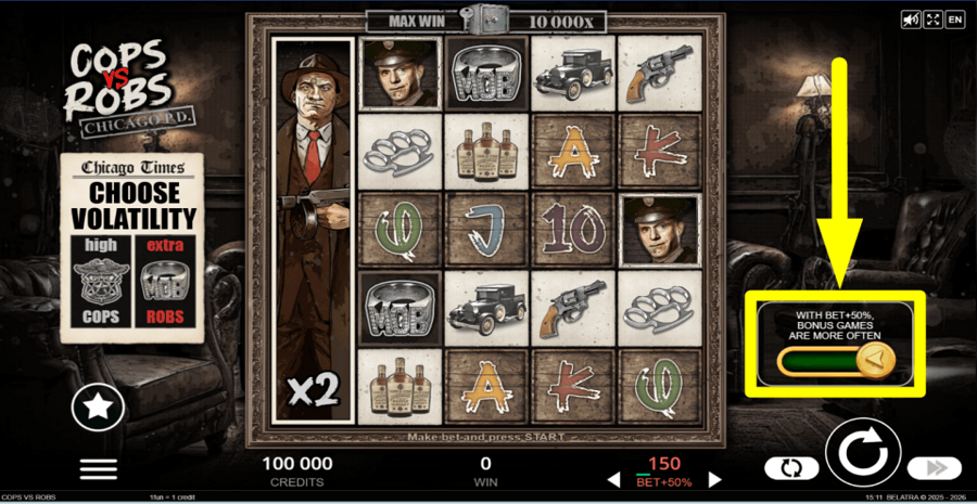 Cops Vs Robs Ante Bet Feature