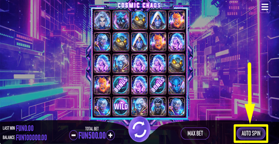 Cosmic Chaos Autoplay Feature