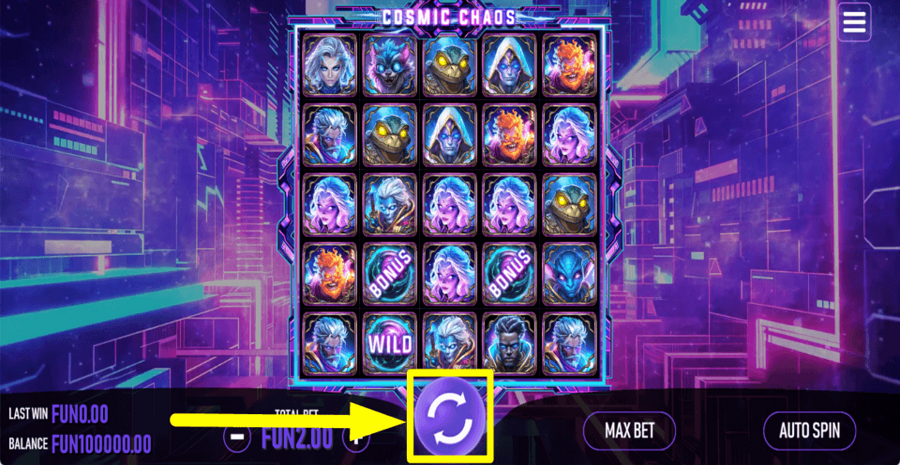 Cosmic Chaos Spin Button
