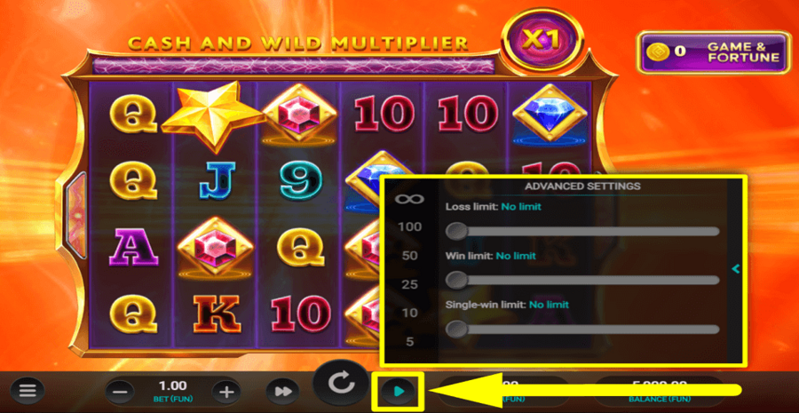 Cosmic Rush Dream Drop Autoplay Feature
