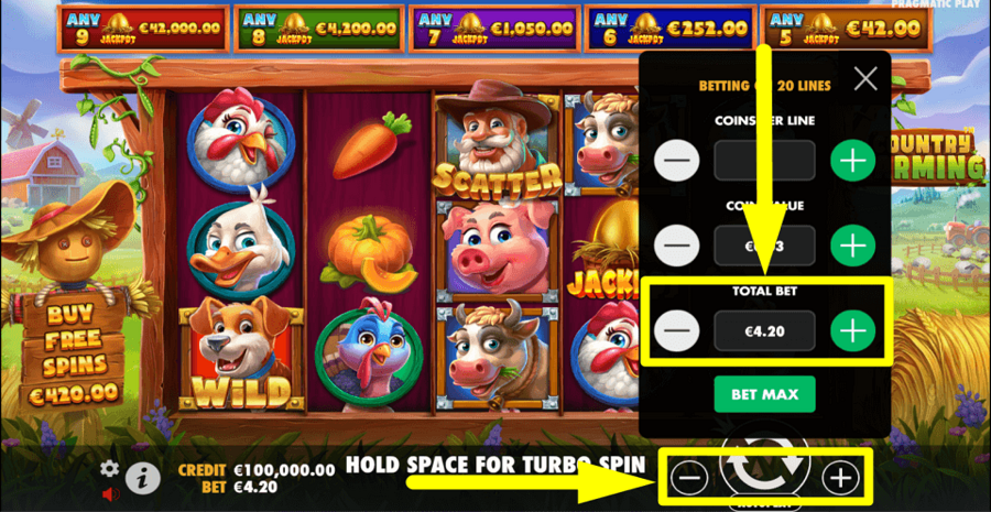 Country Farming Total Bet Value