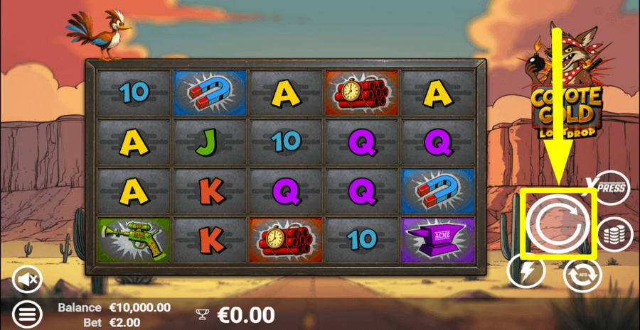 Coyote Gold Spin Button