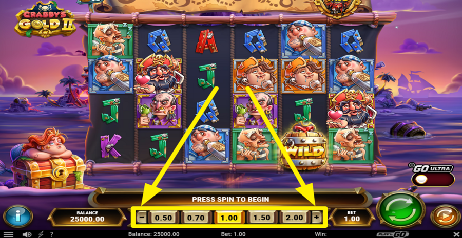 Crabbys Gold 2 Adjust Bet