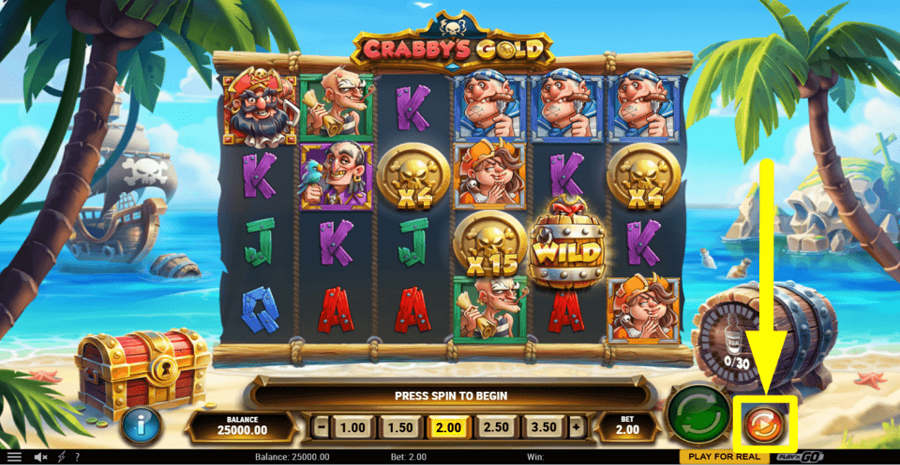 Crabbys Gold Autoplay Feature