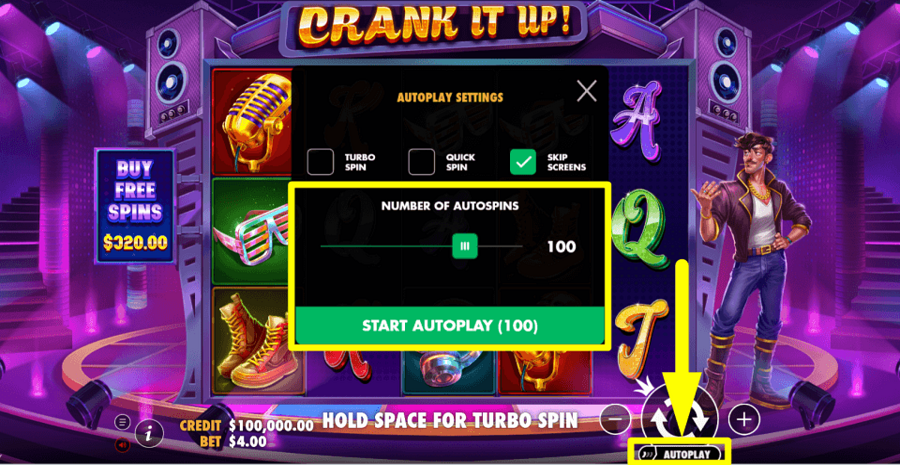 Crank It Up Autoplay Feature