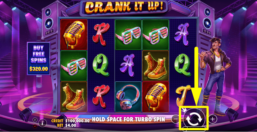 Crank It Up Spin Button