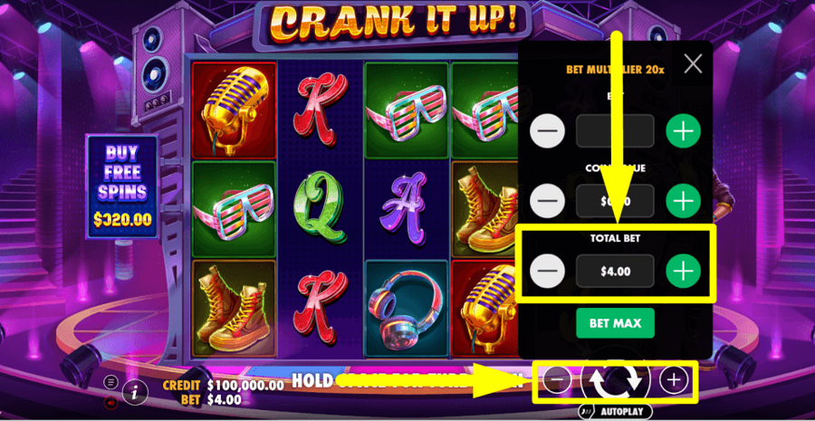 Crank It Up Total Bet Value