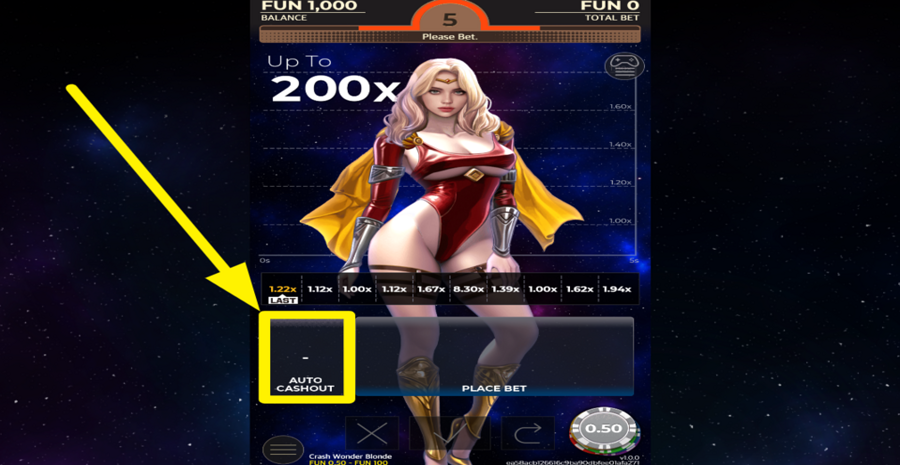 Crash Wonder Blonde Auto Cashout