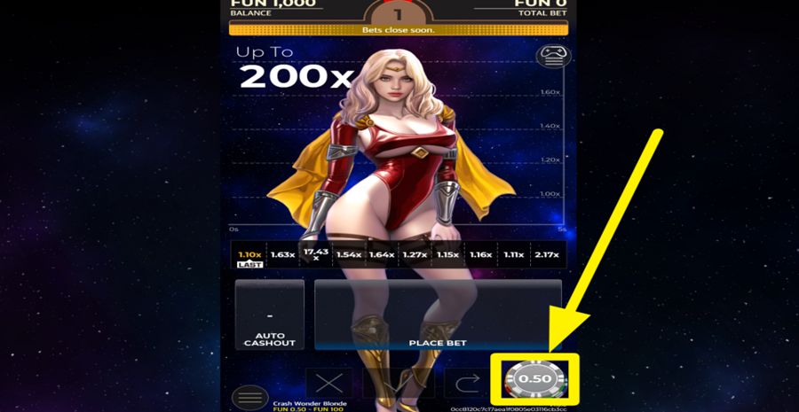 Crash Wonder Blonde Choose Bet