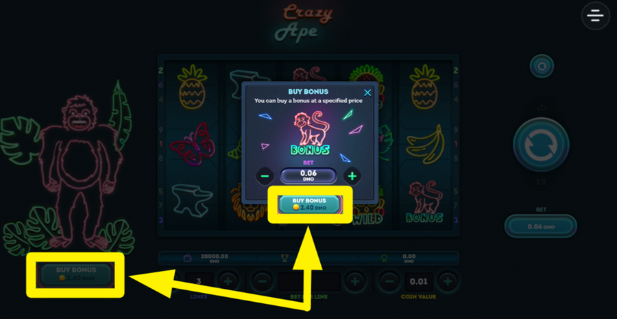 Crazy Ape Buy Bonus
