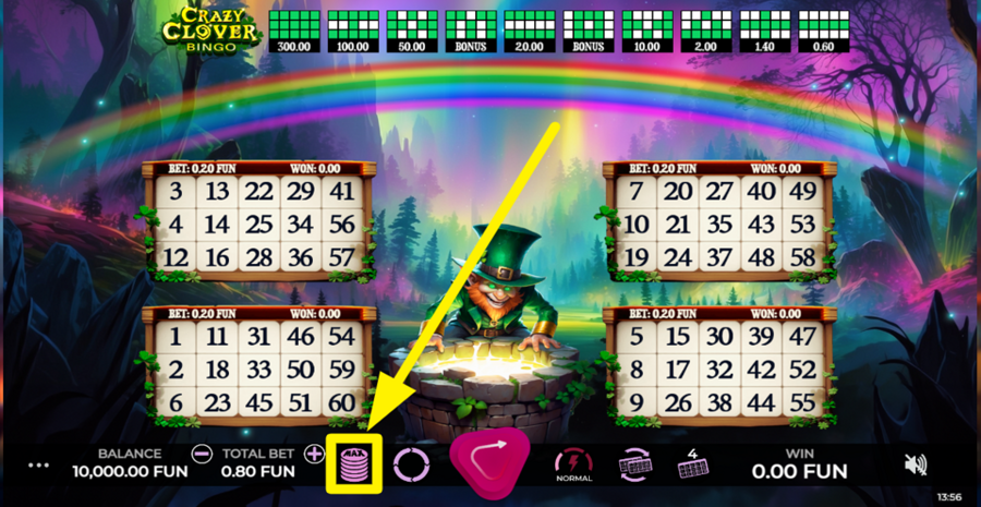 Crazy Clover Bingo Max Bet