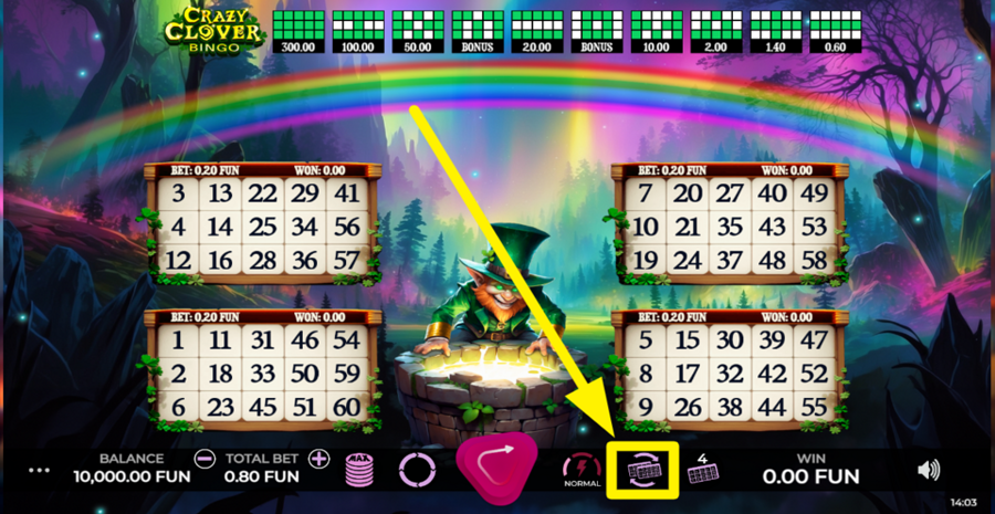 Crazy Clover Bingo Randomize Card Number