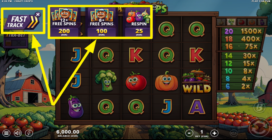 Crazy Crops Fast Track