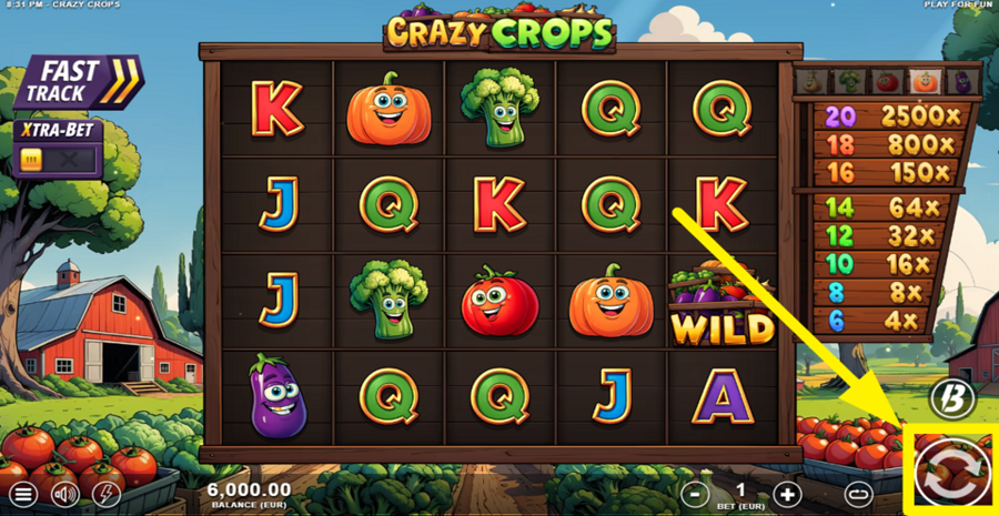 Crazy Crops Spin